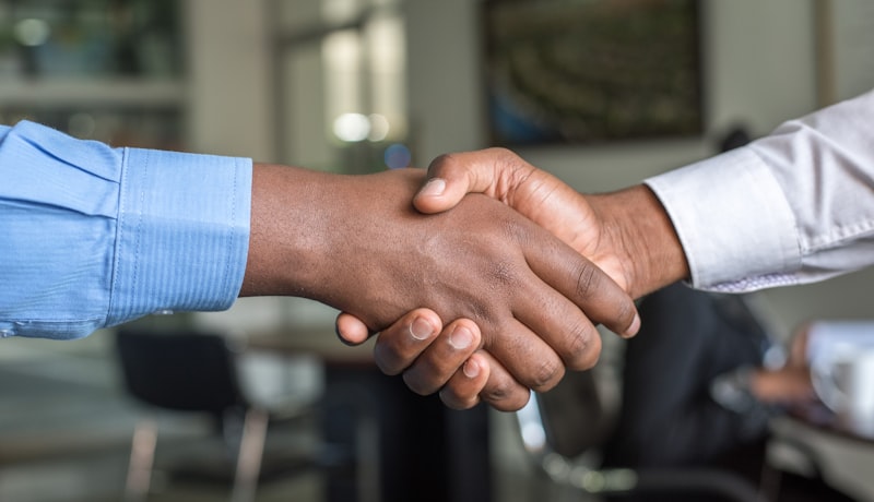 Handshake closing a carrier partnership